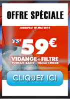 Vidange + filtre = 59€ au lieu de 75€ - Speedy