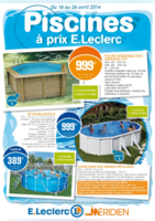 Piscines à prix E.LECLERC - E.Leclerc