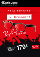 Ray-Ban à votre vue : monture + 2 verres correcteurs Antireflet à 179€ - Optic 2000