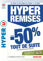 Hyper remises jusqu'à -50% tout de suite - Hyper U