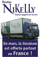 En mars la livraison est offerte partout en France - Meubles Nikelly