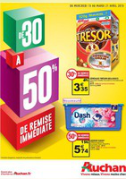 De 30 à 50% de remise immédiate - Auchan