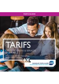 Prospectus Banque Populaire MORCENX : BPBFC TARIFS