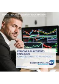 Prospectus Banque Populaire EYMOUTIERS Pl Jean Jaur&egrave;s : Plaquette-tarifs-epargne-2023