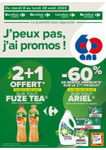 Prospectus Carrefour Contact : J'peux pas, j'ai promos du 8 au 28 août 2023 !