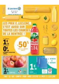 Prospectus Jardi E.Leclerc SURGERES : Les Prix E.Lecrerc, c'est Aussi sur Toutes les Courses de la Rentrée!