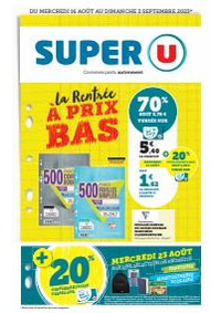 Prospectus Super U ARTHON EN RETZ : Rentrée des classes