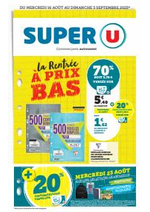 Prospectus Super U : Rentr&eacute;e des classes