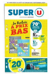 Prospectus Super U SISTERON : Rentrée des classes