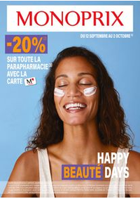 Prospectus Monoprix NICE 18 bd Gorbella : Happy beauté days