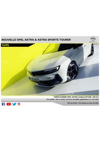 Prospectus Distributeur OPEL GARAGE A.D.C. AULNAY-SOUS-BOIS : Opel Nouvelle Astra