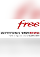 Brochure tarifaire Forfaits Freebox - Free
