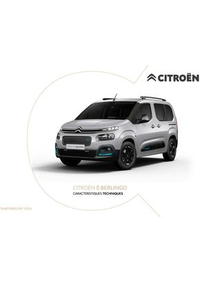 Prospectus Citroen SAINT URCIZE : Citroën Ë-BERLINGO ÉLECTRIQUE Caractéristiques