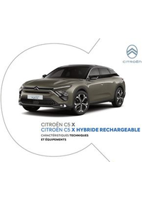 Prospectus Citroen LA CHAISE DIEU : Citroën C5 X HYBRIDE RECHARGEABLE Caractéristiques