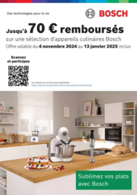 Prospectus Boulanger Rivesaltes : OFFRE BOSCH : JUSQU'A 70€ REMBOURSES