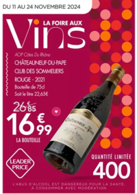 Prospectus Leader Price Montmirail : La Foire aux vins