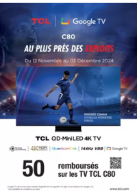 Prospectus Boulanger Trélissac : 50€ remboursés sur les TV TCL C80