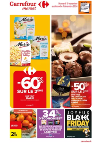 Prospectus Carrefour Market JUSSEY : JOYEUX NOEL & COEURS GOURMANDS