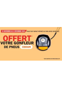 Prospectus Carglass MOULINS : Offert votre gonfleur de pneus OSRAM