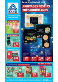 Prospectus Aldi Wassy : Arrivages festifs très gourmands