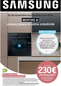 Prospectus Boulanger Annemasse : Samsung : jusqu'à 150€ remboursés sur une sélection de fours et tables à induction