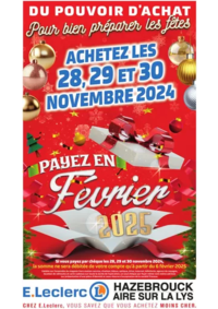 Prospectus E.Leclerc HAZEBROUCK : tract du 28 au 30 novembre