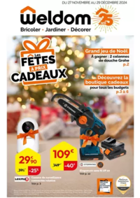 Prospectus Weldom VALDAHON : Les Fêtes à Prix Cadeaux