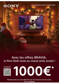 Prospectus Boulanger Biganos : OFFRE Sony : JUSQU'À 1000€ REMBOURSÉS