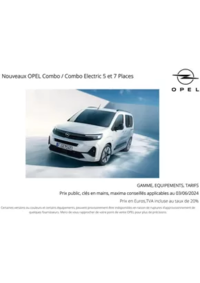 Prospectus Distributeur OPEL GARAGE SECRET DIDIER SARL HAM : Opel Nouveau Combo Life Electric