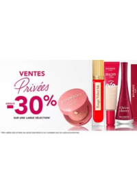 Prospectus Bourjois PARIS Passage du Havre : VENTES PRIVÉES : jusqu'à -30% sur une large sélection