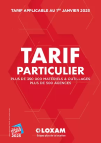 Prospectus Loxam MANOSQUE : Tarifs particuliers