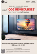 Prospectus  : Jusqu’à 100€ remboursés pour l´achat d´un televiseur LG