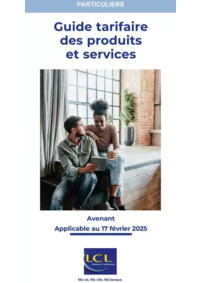 Guide tarifaire des produits et services Prospectus LCL : Guide tarifaire des produits et services