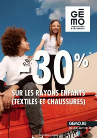 Prospectus Gemo FAYET : -30% sur les rayons enfants