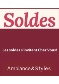 Prospectus Ambiance & styles  USSEL 38/40 avenue Carnot : Les soldes s'invitent Chez Vous!