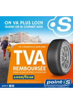 Promos et remises  : Du 3 février au 15 mars, Point S vous rembourse la TVA pour l'achat de pneus Goodyear !