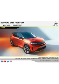 Prospectus Distributeur OPEL BILLON AUTOMOBILES SARL SAINT-VALLIER : Opel Nouveau Frontera