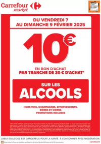 Prospectus Carrefour Market PAU : OPERATION BON D’ACHAT SUR LES ALCOOLS