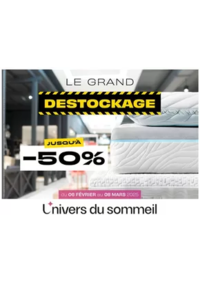 Prospectus L'univers du sommeil CHALLANS : Destockage Jusqu'à -50%