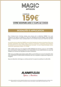 Prospectus Alain Afflelou CASTELNAUDARY : Magic Clip à partir de 29€