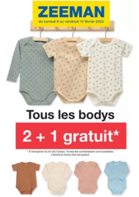 Prospectus Zeeman Villetaneuse CC Bienvenu : Tous les bodys 3 + 1 gratuit