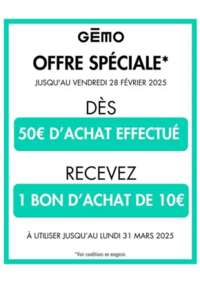 Prospectus Gemo AURILLAC 70 AVENUE DU GENERAL LECLERC : Offre spéciale