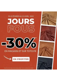 Prospectus TOTO TARBES : LES JOURS FOUS CHEZ TOTO !