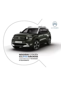 Prospectus Citroen DETTWILLER : Citroën Nouveau ë-C3 Aircross Caractéristiques