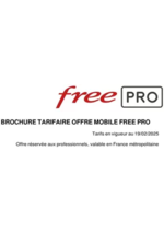 Prospectus Free : BROCHURE TARIFAIRE OFFRE MOBILE FREE PRO