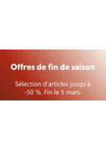 Prospectus  : Offres de fin de saison. Achetez vos favoris jusqu’à -50 %.