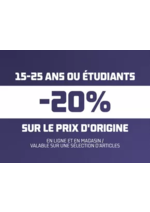 Prospectus Foot Locker : 20% pour les étudiants chez Foot Locker!