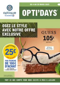 Prospectus Optique E.Leclerc BELLAING : Optidays Printemps