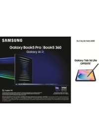 Prospectus Boulanger Barentin : Tablette Galaxy Tab S6 Lite Offerte pour l'achat d'un pc portable Galaxy Book 5 360