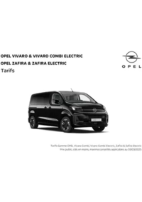 Prospectus Distributeur OPEL GARAGE ULTAN ET FILS LISTRAC-MEDOC : Opel Zafira et Vivaro Combi